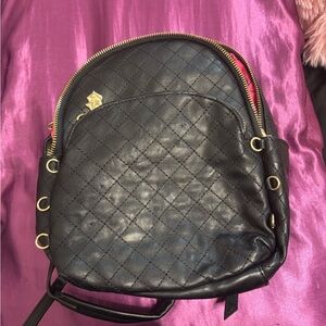 Quilted Black Women's Mini Backpack - Elegant Everyday Bag